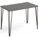 Tikal Straight Desk with Hairpin Legs